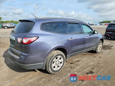 Trzecie zdjęcie samochodu z tyłu: 2014 CHEVROLET TRAVERSE LS VIN:1GNKRFKD7EJ278338 - miniatura