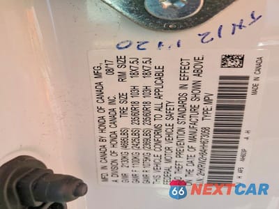 Zdjęcie 13 z 13 samochodu: 2017 HONDA CR-V EXL VIN:2HKRW2H84HH673058 - miniatura