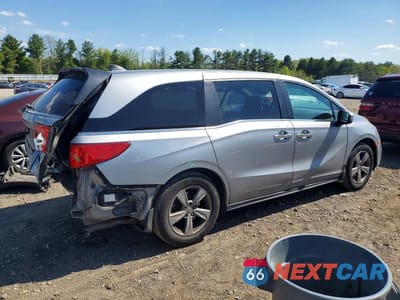 Trzecie zdjęcie samochodu z tyłu: 2019 HONDA ODYSSEY EXL VIN:5FNRL6H75KB134123 - miniatura