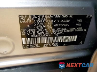Zdjęcie 14 z 14 samochodu: 2020 TOYOTA RAV4 LE VIN:2T3G1RFV7LW104620 - miniatura