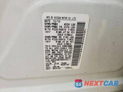 Zdjęcie 12 z 12 samochodu: 2011 NISSAN ROGUE S VIN:JN8AS5MV3BW283211 - miniatura