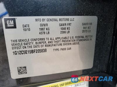 Zdjęcie 12 z 12 samochodu: 2011 CHEVROLET MALIBU VIN:1G1ZC5E19BF205838 - miniatura