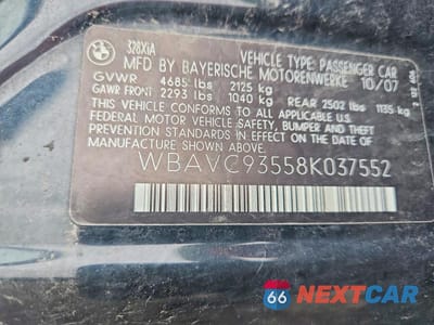 Zdjęcie 12 z 12 samochodu: 2008 BMW 328 XI VIN:WBAVC93558K037552 - miniatura