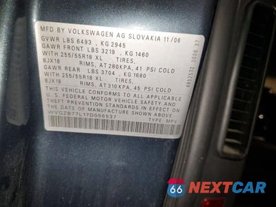 Zdjęcie 13 z 13 samochodu: 2007 VOLKSWAGEN TOUAREG V8 VIN:WVGZB77L17D056537 - miniatura