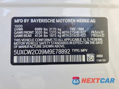 Zdjęcie 14 z 14 samochodu: 2021 BMW X7 XDRIVE40I VIN:5UXCW2C09M9E78892 - miniatura