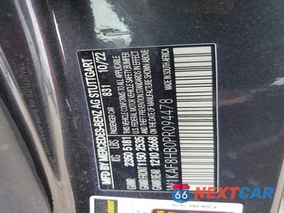 Zdjęcie 12 z 12 samochodu: 2023 MERCEDES-BENZ C 43 AMG VIN:W1KAF8HB0PR094478 - miniatura