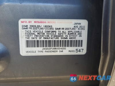 Zdjęcie 13 z 13 samochodu: 2011 MITSUBISHI LANCER ES VIN:JA32U2FU8BU004200 - miniatura
