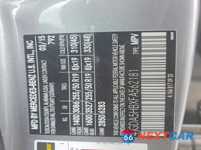 Zdjęcie 12 z 12 samochodu: 2015 MERCEDES-BENZ ML 350 4MATIC VIN:4JGDA5HBXFA562181 - miniatura