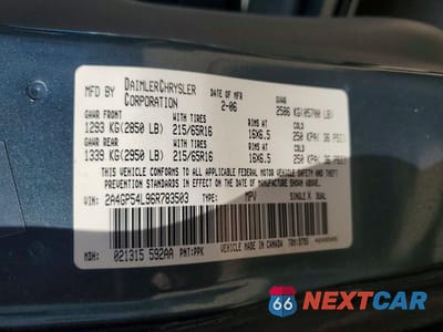 Zdjęcie 13 z 13 samochodu: 2006 CHRYSLER TOWN & COUNTRY TOURING VIN:2A4GP54L96R783503 - miniatura