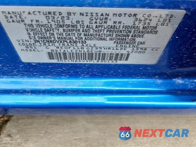 Zdjęcie 12 z 12 samochodu: 2023 NISSAN VERSA S VIN:3N1CN8DVXPL830133 - miniatura