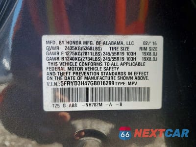 Zdjęcie 14 z 14 samochodu: 2016 ACURA MDX TECHNOLOGY VIN:5FRYD3H47GB016299 - miniatura