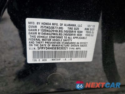 Zdjęcie 13 z 13 samochodu: 2014 ACURA MDX TECHNOLOGY VIN:5FRYD4H65EB030321 - miniatura
