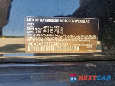 Zdjęcie 12 z 12 samochodu: 2014 BMW 328 I VIN:WBA3A5C57EJ464903 - miniatura