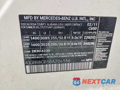 Zdjęcie 13 z 13 samochodu: 2011 MERCEDES-BENZ ML 350 4MATIC VIN:4JGBB8GB5BA706558 - miniatura