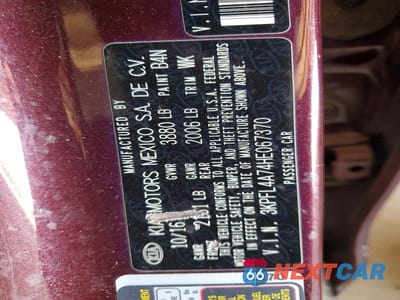 Zdjęcie 13 z 13 samochodu: 2017 KIA FORTE LX VIN:3KPFL4A74HE067370 - miniatura