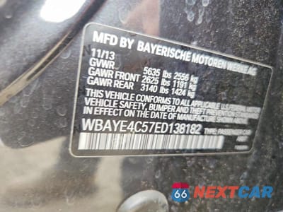 Zdjęcie 12 z 12 samochodu: 2014 BMW 740 LI VIN:WBAYE4C57ED138182 - miniatura