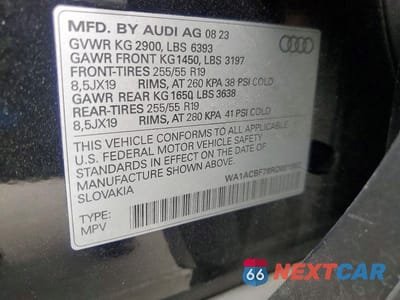 Zdjęcie 12 z 12 samochodu: 2024 AUDI Q7 PREMIUM VIN:WA1ACBF78RD001652 - miniatura
