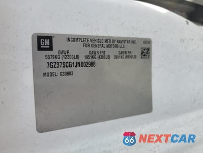 Zdjęcie 10 z 10 samochodu: 2018 GMC SAVANA CUTAWAY G3500 VIN:7GZ37SCG1JN002988 - miniatura