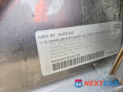 Zdjęcie 12 z 12 samochodu: 2014 AUDI S4 PRESTIGE VIN:WAUKGAFL0EA082726 - miniatura