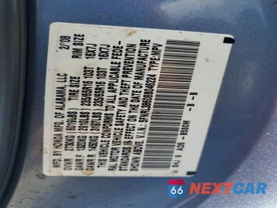 Zdjęcie 13 z 13 samochodu: 2008 HONDA ODYSSEY EXL VIN:5FNRL38608B046224 - miniatura