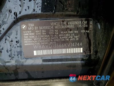 Zdjęcie 13 z 13 samochodu: 2006 BMW 325 XI VIN:WBAVD13566KV14744 - miniatura