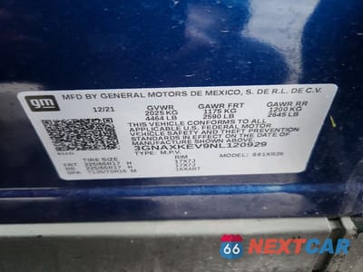 Zdjęcie 12 z 12 samochodu: 2022 CHEVROLET EQUINOX LT VIN:3GNAXKEV9NL120929 - miniatura