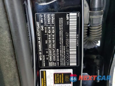 Zdjęcie 12 z 12 samochodu: 2018 MERCEDES-BENZ GLC 300 VIN:WDC0G4JB7JV038147 - miniatura