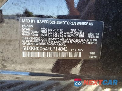 Zdjęcie 13 z 13 samochodu: 2015 BMW X5 XDRIVE35I VIN:5UXKR0C54F0P14842 - miniatura