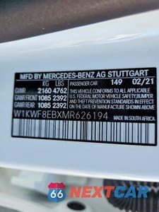 Zdjęcie 12 z 12 samochodu: 2021 MERCEDES-BENZ C 300 4MATIC VIN:W1KWF8EBXMR626194 - miniatura