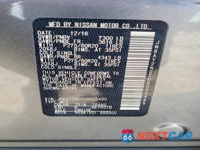 Zdjęcie 13 z 13 samochodu: 2017 NISSAN ARMADA PLATINUM VIN:JN8AY2ND7H9005485 - miniatura
