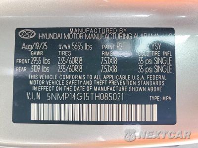 Zdjęcie 13 z 13 samochodu: 2026 HYUNDAI SANTA FE SE VIN:5NMP14G15TH085021 - miniatura