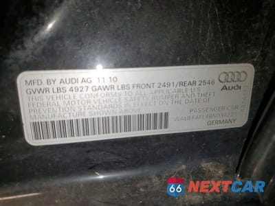 Zdjęcie 12 z 12 samochodu: 2011 AUDI A4 PREMIUM PLUS VIN:WAUFFAFL4BN034221 - miniatura