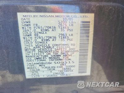 Zdjęcie 12 z 12 samochodu: 2006 NISSAN XTERRA VIN:5N1AN08U16C509515 - miniatura