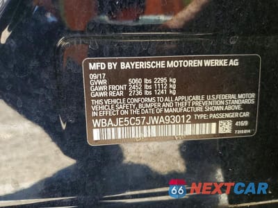 Zdjęcie 12 z 12 samochodu: 2018 BMW 540 VIN:WBAJE5C57JWA93012 - miniatura