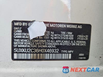 Zdjęcie 13 z 13 samochodu: 2017 BMW X6 XDRIVE35I VIN:5UXKU2C36H0X46932 - miniatura