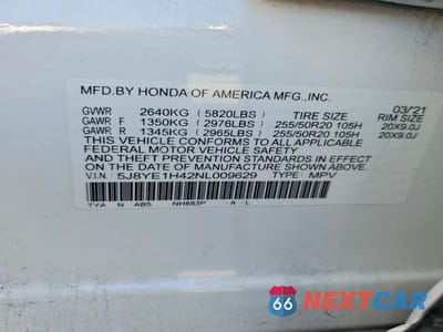 Zdjęcie 13 z 13 samochodu: 2022 ACURA MDX TECHNOLOGY VIN:5J8YE1H42NL009629 - miniatura