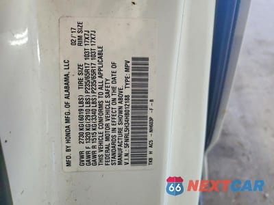 Zdjęcie 13 z 13 samochodu: 2017 HONDA ODYSSEY SE VIN:5FNRL5H34HB012188 - miniatura
