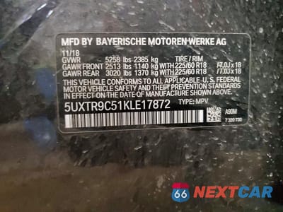 Zdjęcie 13 z 13 samochodu: 2019 BMW X3 XDRIVE30I VIN:5UXTR9C51KLE17872 - miniatura