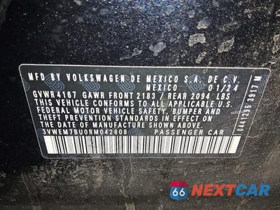 Zdjęcie 12 z 12 samochodu: 2024 VOLKSWAGEN JETTA SE VIN:3VWEM7BU0RM042808 - miniatura