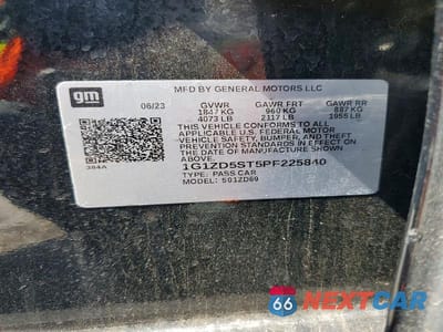 Zdjęcie 13 z 13 samochodu: 2023 CHEVROLET MALIBU LT VIN:1G1ZD5ST5PF225840 - miniatura