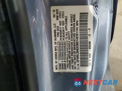 Zdjęcie 13 z 13 samochodu: 2013 HONDA ODYSSEY EXL VIN:5FNRL5H6XDB014838 - miniatura