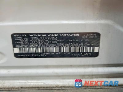 Zdjęcie 13 z 13 samochodu: 2019 MITSUBISHI OUTLANDER SE VIN:JA4AZ3A3XKZ018552 - miniatura
