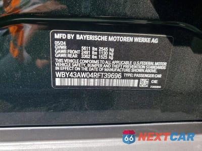 Zdjęcie 12 z 12 samochodu: 2024 BMW I4 EDRIVE 35 VIN:WBY43AW04RFT39696 - miniatura