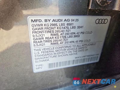 Zdjęcie 12 z 12 samochodu: 2025 AUDI Q7 PREMIUM PLUS VIN:WA1LVBF78SD031159 - miniatura