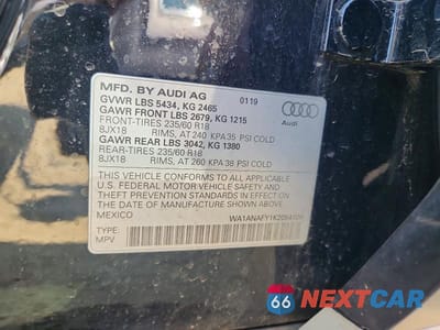 Zdjęcie 12 z 12 samochodu: 2019 AUDI Q5 PREMIUM VIN:WA1ANAFY1K2054109 - miniatura
