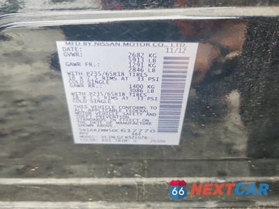 Zdjęcie 13 z 13 samochodu: 2013 NISSAN PATHFINDER S VIN:5N1AR2MM5DC617770 - miniatura