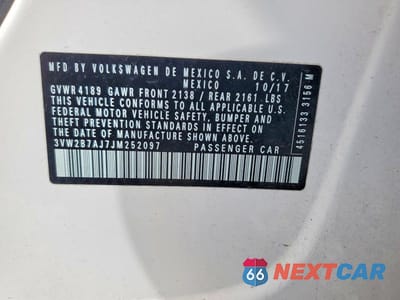 Zdjęcie 12 z 12 samochodu: 2018 VOLKSWAGEN JETTA S VIN:3VW2B7AJ7JM252097 - miniatura