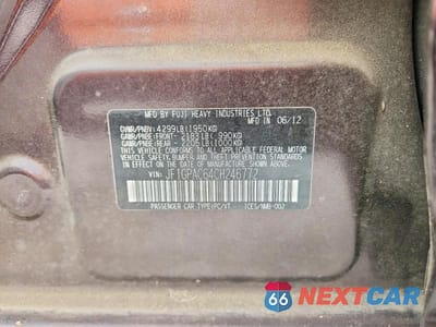 Zdjęcie 12 z 12 samochodu: 2012 SUBARU IMPREZA PREMIUM VIN:JF1GPAC64CH246772 - miniatura