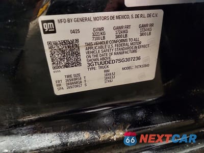 Zdjęcie 12 z 12 samochodu: 2025 GMC SIERRA K1500 SLT VIN:3GTUUDED7SG307236 - miniatura