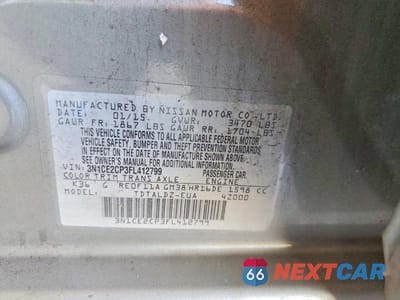 Zdjęcie 12 z 12 samochodu: 2015 NISSAN VERSA NOTE SV VIN:3N1CE2CP3FL412799 - miniatura